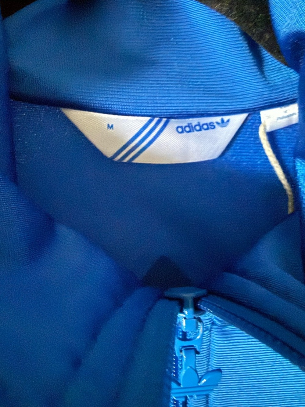 adidas Blue Track Jacket with White Stripes - Picture 4 of 4